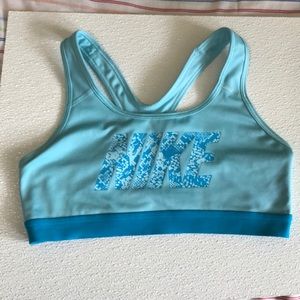 Nike ,  light blue sport bra Sz M